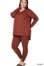 Load image into Gallery viewer, Plus Brushed DTY Microfiber Loungewear Set
