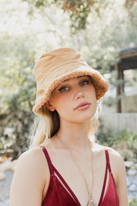 Leto Teddy Suede Combo Reversible Bucket Hat