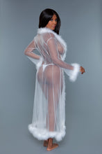 Cargar imagen en el visor de la galería, BE WICKED Full Length Sheer Marabou Robe
