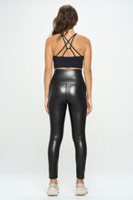 Load image into Gallery viewer, Otos Active High Waisted Vegan Leather Corset Cincher Leggings
