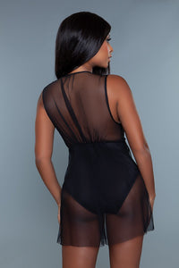 BE WICKED Amira Black Babydoll Bodysuit