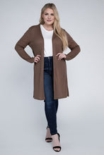 Load image into Gallery viewer, Ambiance Plus Size Side Slit Longline Cardigan
