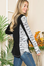 Load image into Gallery viewer, Orange Farm Clothing Leopard Print Contrast Long Sleeve Thumbhole Top
