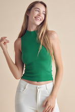 Carregar imagem no visualizador da galeria, Yelete Solid Color Mock Neck Cropped Ribbed Knit Top
