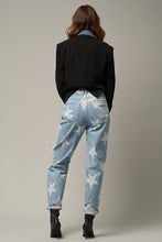 Ladda upp bild till gallerivisning, Insane Gene Star Pattern Destroyed Slouchy Straight Leg Blue Denim Jeans
