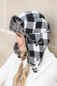 Ali's Corner Buffalo Plaid Trapper Hat