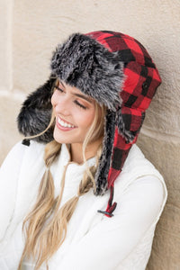 Ali's Corner Buffalo Plaid Trapper Hat