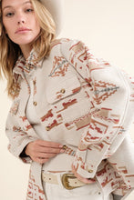 Load image into Gallery viewer, Blue B Exclusive Multicolor Jacquard Western Aztec Button Down Shacket
