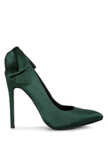 Carregar imagem no visualizador da galeria, HORNET Green Satin Stiletto Pump Sandals
