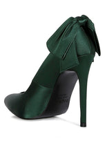 Carregar imagem no visualizador da galeria, HORNET Green Satin Stiletto Pump Sandals
