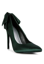 Carregar imagem no visualizador da galeria, HORNET Green Satin Stiletto Pump Sandals
