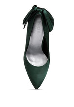 Carregar imagem no visualizador da galeria, HORNET Green Satin Stiletto Pump Sandals
