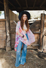 Cargar imagen en el visor de la galería, Leto Tie Dye Daydream Open Front Kimono
