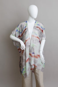 Leto Tie Dye Daydream Open Front Kimono