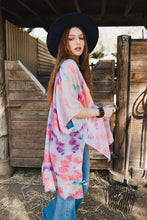 Cargar imagen en el visor de la galería, Leto Tie Dye Daydream Open Front Kimono
