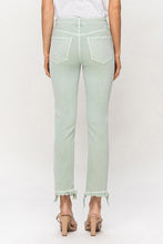 Carregar imagem no visualizador da galeria, Vervet by Flying Monkey Mid Rise Cropped Mint Green Straight Leg Denim Jeans
