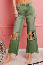Load image into Gallery viewer, Bibi Distressed Vintage Washed Destroyed Chewed Raw Hem Wide Leg Pants
