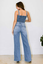 Load image into Gallery viewer, Vibrant M.i.U. Distressed Blue Denim Wide Leg Jeans
