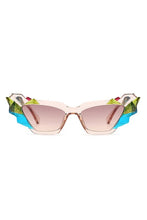 Cargar imagen en el visor de la galería, Cramilo Eyewear Geometric Irregular Cat Eye Fashion Sunglasses
