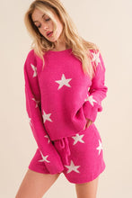 Загрузить изображение в средство просмотра галереи, Soft Long Sleeve Star Print Top and Short Set
