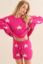 Загрузить изображение в средство просмотра галереи, Soft Long Sleeve Star Print Top and Short Set
