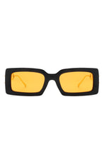 Load image into Gallery viewer, Cramilo Eyewear Square Flat Top Chain Link Design Sunglasses
