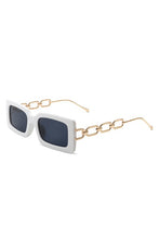 Carica l&#39;immagine nel visualizzatore di Gallery, Cramilo Eyewear Square Flat Top Chain Link Design Sunglasses
