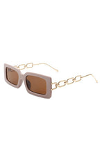 Carregar imagem no visualizador da galeria, Cramilo Eyewear Square Flat Top Chain Link Design Sunglasses
