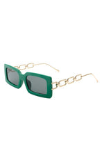 Load image into Gallery viewer, Cramilo Eyewear Square Flat Top Chain Link Design Sunglasses
