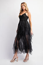 Carregar imagem no visualizador da galeria, Sweet Generis Tulle Crochet Midi Dress
