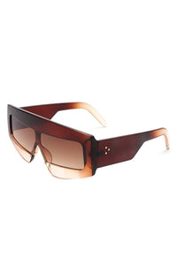 Cramilo EyewearRectangle Oversize Square Flat Top Sunglasses