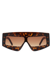 Cramilo EyewearRectangle Oversize Square Flat Top Sunglasses