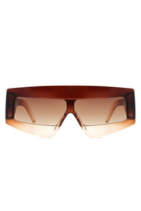 Cramilo EyewearRectangle Oversize Square Flat Top Sunglasses