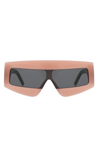 Cramilo EyewearRectangle Oversize Square Flat Top Sunglasses