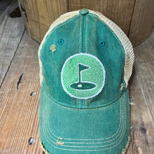Load image into Gallery viewer, The Goat Stock Golf Vintage Distressed Adjustable Snapback Hat
