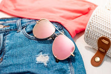 Ladda upp bild till gallerivisning, Julia Rose Pink Gold High Quality Unisex Aviator Sunglasses
