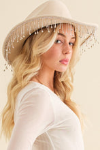Load image into Gallery viewer, Curved Rhinestone Fringe Cowboy Hat
