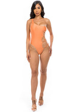 Load image into Gallery viewer, Mermaid Swimwear One Piece Strappy Cutout Swimsuit
