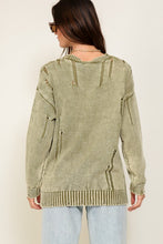 Load image into Gallery viewer, Mineral Wash Distressed Sweater
