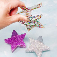 Load image into Gallery viewer, Ellison and Young Glitter Star Hair Claw Clip

