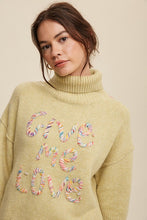 Load image into Gallery viewer, Listicle Give Me Love Stitched Turtleneck Sweater
