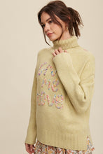 Load image into Gallery viewer, Listicle Give Me Love Stitched Turtleneck Sweater
