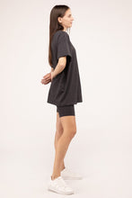 Cargar imagen en el visor de la galería, Zenana Cotton Blend Top &amp; Biker Shorts Loungewear Set
