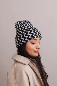 Leto Perfect Fit Zigzag Soft Knit Beanies