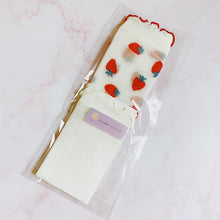 Ladda upp bild till gallerivisning, Dots And Strawberries Sheer Socks Set Of 2 Pairs
