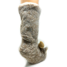 Carica l&#39;immagine nel visualizzatore di Gallery, Women&#39;s Plush Moose Sherpa Non Skid Slipper Socks
