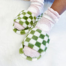 Cargar imagen en el visor de la galería, Ellison and Young Luxe Lounge Checker Cozy Slippers
