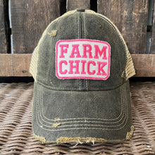 Load image into Gallery viewer, The Goat Stock Farm Chick Vintage Distressed Adjustable Snapback Hat

