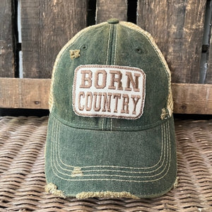 The Goat Stock Born Country Vintage Distressed Adjustable Snapback Hat