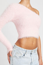 Загрузить изображение в средство просмотра галереи, Emory Park One Shoulder Fluffy Knit Sweater Top
